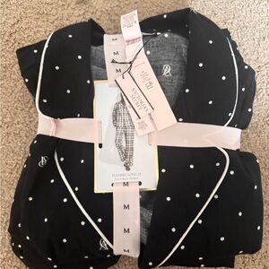 Victoria's Secret Black Polka Dot Pajama Set